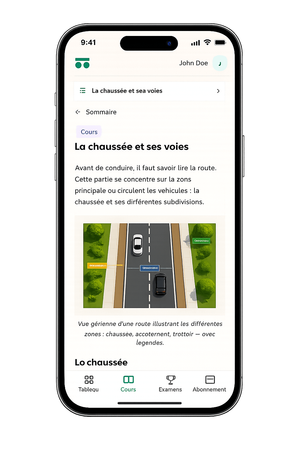 Cours Permisway sur smartphone
